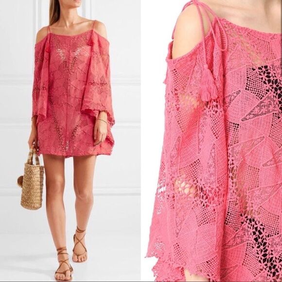 Eberjey Guajira Esmeralda Crochet Cold Shoulder Cover Up - Picture 2 of 7